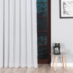 Firanka fantazyjna z ołowianką, wysokość 330 cm, kolor biały