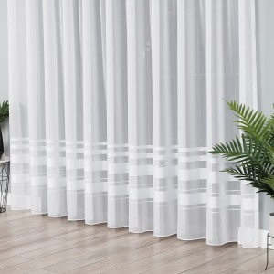 Firanka fantazyjna z ołowianką, wysokość 290 cm, kolor biały
