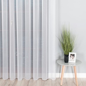 Firanka fantazyjna na markizecie z ołowianką, wysokość 330 cm, kolor biały