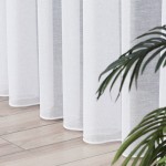 Firanka fantazyjna błyszcząca z ołowianką, wysokość 300 cm, kolor biały