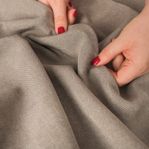 IBIZA Tkanina dekoracyjna, wysokość 300 cm, kolor ciemny beżowo-szary