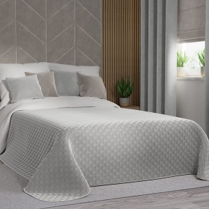 VELVI Narzuta dekoracyjna, rozmiar 220x240 cm, kolor pastelowy szary