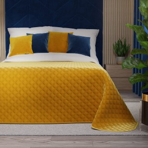 VELVI Narzuta dekoracyjna, rozmiar 220x240 cm, kolor szafranowy