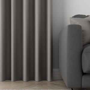 DONA Tkanina dekoracyjna typu blackout, wysokość 280 cm, kolor szary