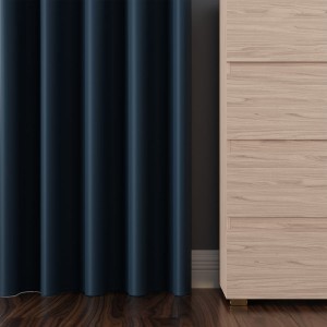 DONA Tkanina dekoracyjna typu blackout, wysokość 280 cm, kolor granatowy