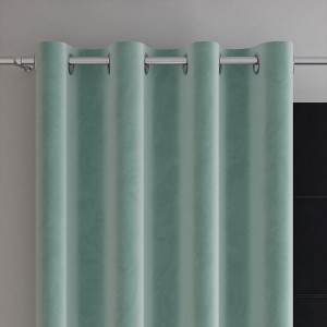 Zasłona gotowa na przelotkach, 140 x 250 cm, kolor miętowy