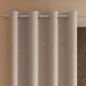 Zasłona gotowa na przelotkach, 140 x 250 cm, kolor ciemny kremowy