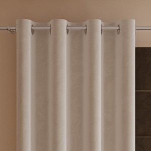 Zasłona gotowa na przelotkach, 140 x 250 cm, kolor kremowy