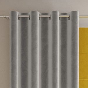 Zasłona gotowa na przelotkach, 140 x 250 cm, kolor szary