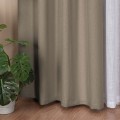 SUPER BLACKOUT Zasłona gotowa na taśmie, 140 x 250, kolor szaro-beżowy