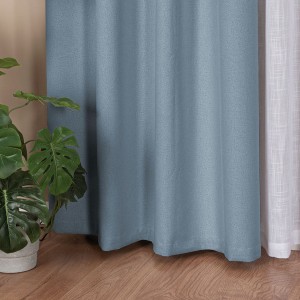 SUPER BLACKOUT Zasłona gotowa na taśmie, 140 x 250, kolor niebieski