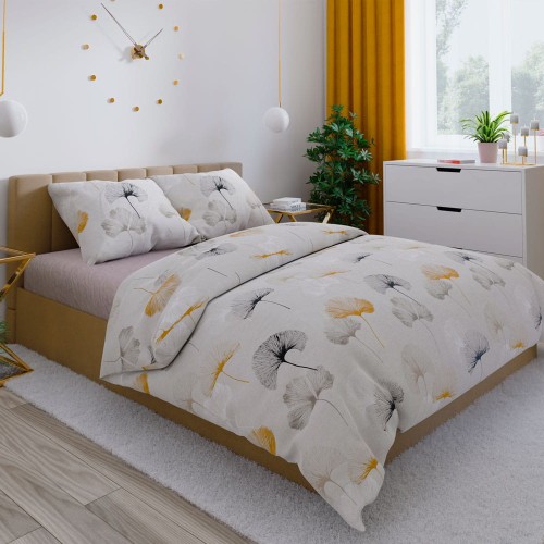 GINKO Komplet pościeli z bawełny satynowej 160x200 cm