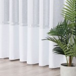 Firana premium ze srebrnym pasem  - biała - szyta na wymiar z taśmą