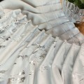 MARMA Zasłona gotowa na taśmie, 140 cm x 250 cm, kolor pastelowy szary ze srebrnym nadrukiem
