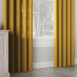 ARUBA Tkanina dekoracyjna wodoodporna, wysokość 300 cm, kolor musztardowy