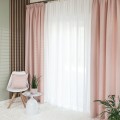 MOLLY Zasłona gotowa na taśmie, 140 x 250 cm, kolor pudrowy róż