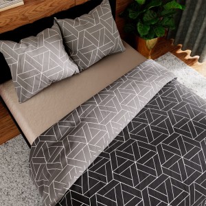 ZEFIRA Komplet pościeli z bawełny satynowej 160x200 cm