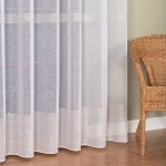 Firana premium ze złotymi pasami  - biała - szyta na wymiar z taśmą