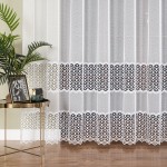 Firana gotowa z aplikacją gipiurową - szyta na wymiar M05 biała