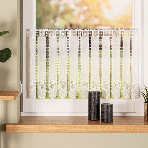 Zazdrostka haftowana panelowa na batyście, wysokość 40 cm, kolor naturalny