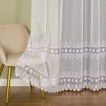 Firana gotowa z aplikacją gipiurową - szyta na wymiar M10 biała