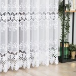 Firana gotowa z aplikacją gipiurową - szyta na wymiar M13 biała