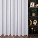 Firana premium NATURAL - biała - szyta na wymiar z taśmą