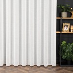 Firana premium NATURAL - offwhite - złamana biel - szyta na wymiar z taśmą