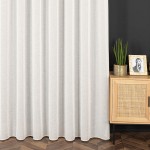 Firana premium NATURAL - ecru - szyta na wymiar z taśmą