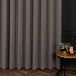 Firana premium NATURAL - brązowa - szyta na wymiar z taśmą