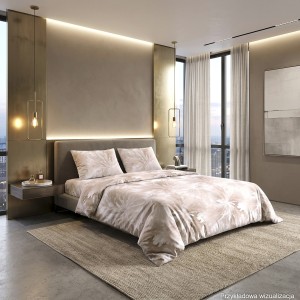SOLENA Komplet pościeli z bawełny satynowej 220x200 cm